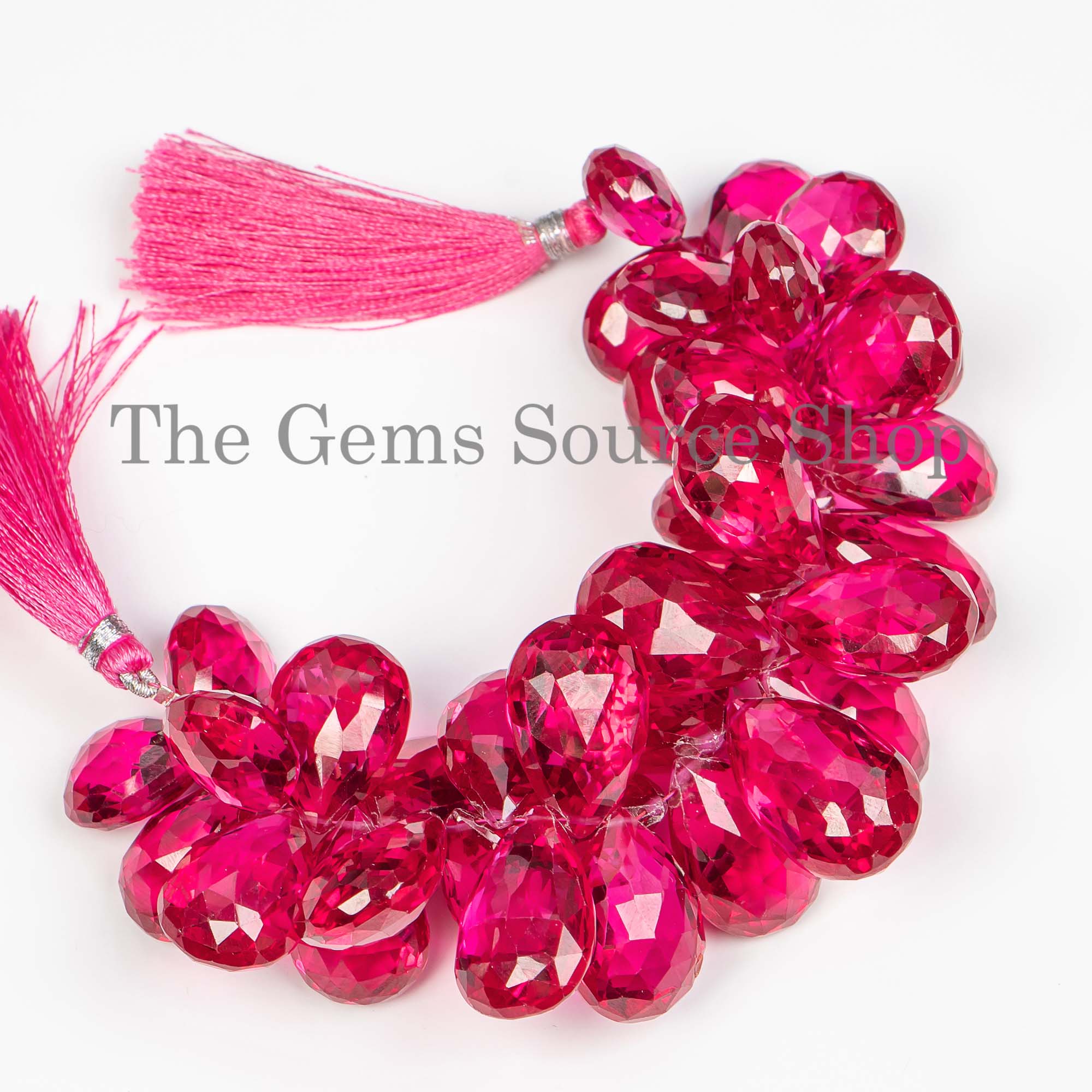 Cubic Zirconia Faceted Beads, Ruby Cubic Zirconia Beads, Cubic Zirconia Pear Beads, Zirconia Faceted Beads