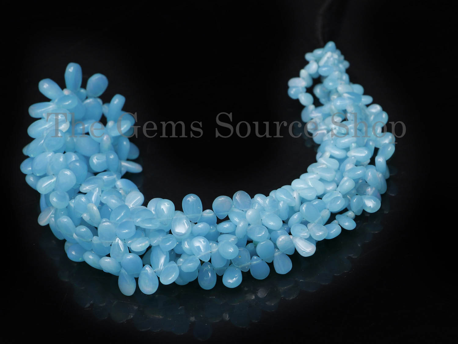 Paraiba Opal Smooth Pear Shape Beads, Opal Plain Gemstone Beads
