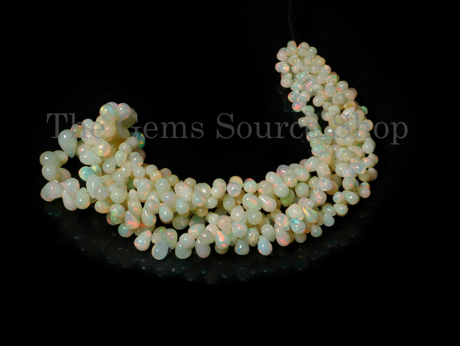 Ethiopian Opal Smooth Drop Shape Gemstone Beads