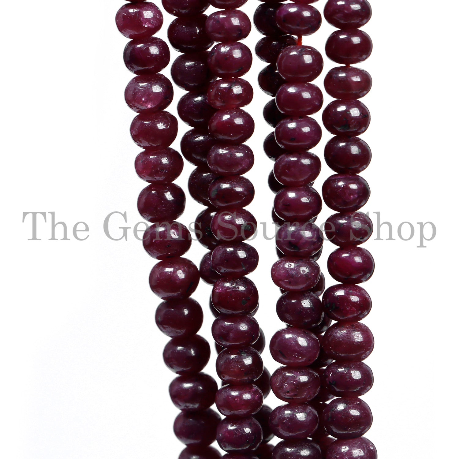 Natural Ruby Beads, Ruby Rondelle Beads, Ruby Smooth Beads, Ruby Gemstone Beads