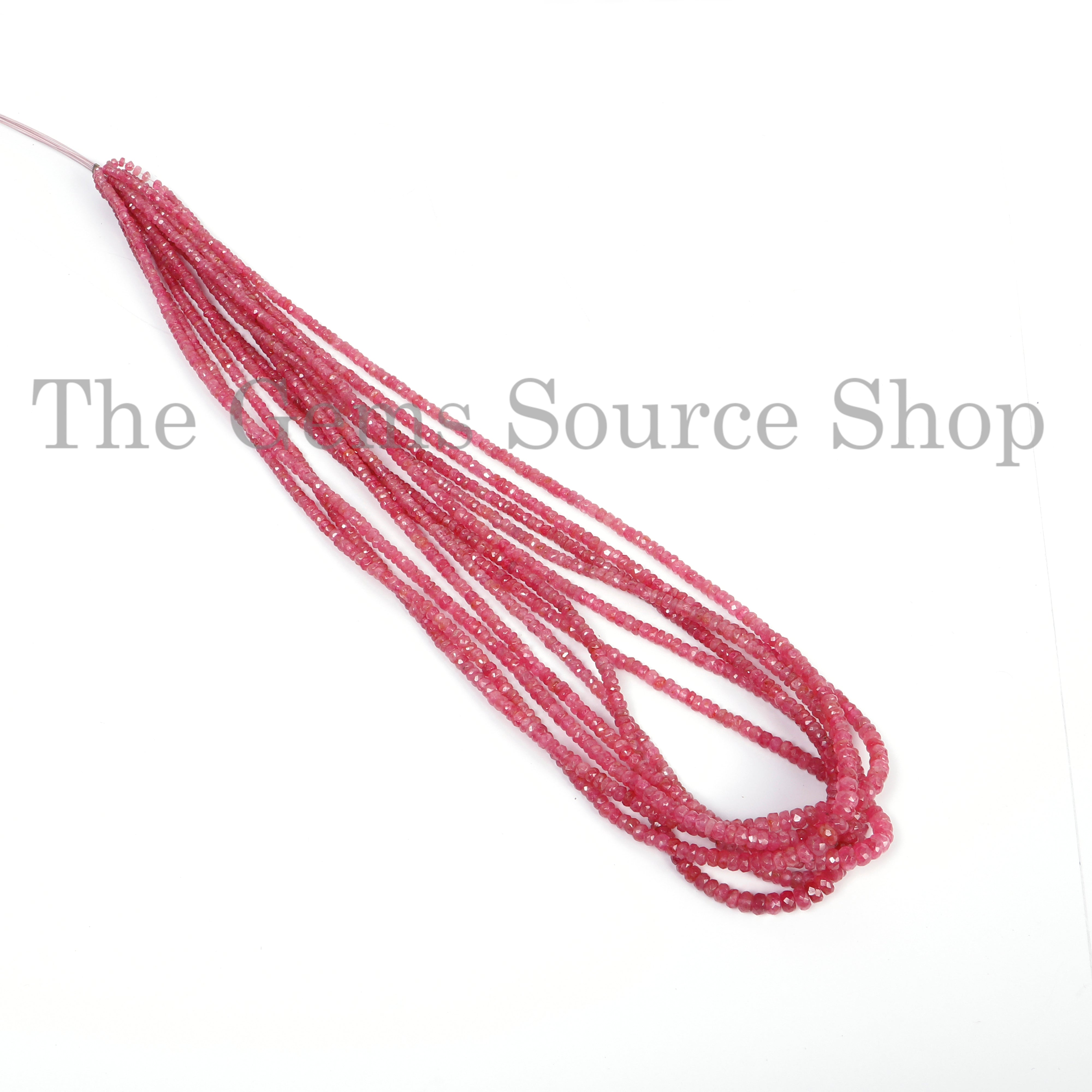 Red Spinel Beads, Spinel Rondelle Beads, Spinel Faceted Beads, Spinel Gemstone Beads