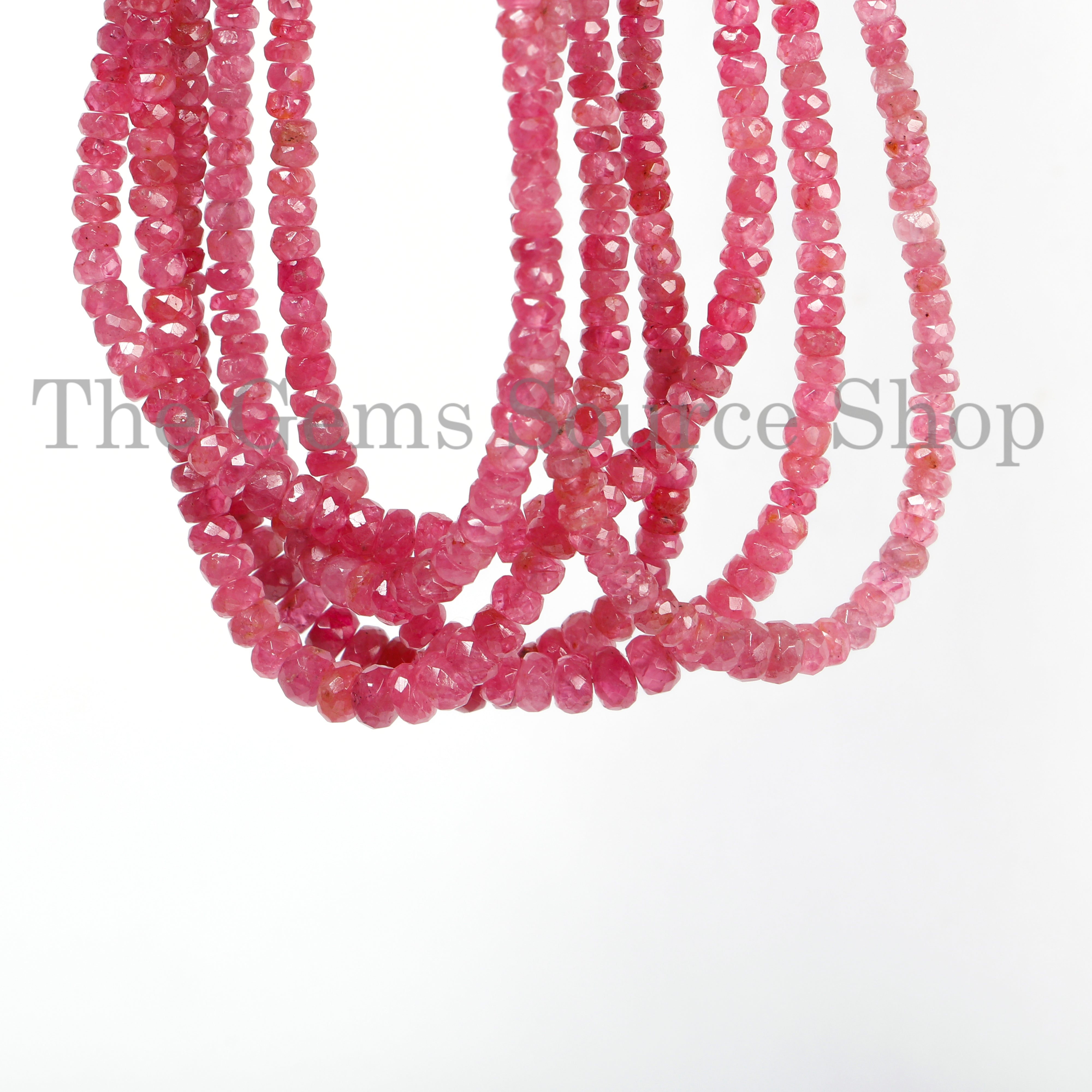 Red Spinel Beads, Spinel Rondelle Beads, Spinel Faceted Beads, Spinel Gemstone Beads