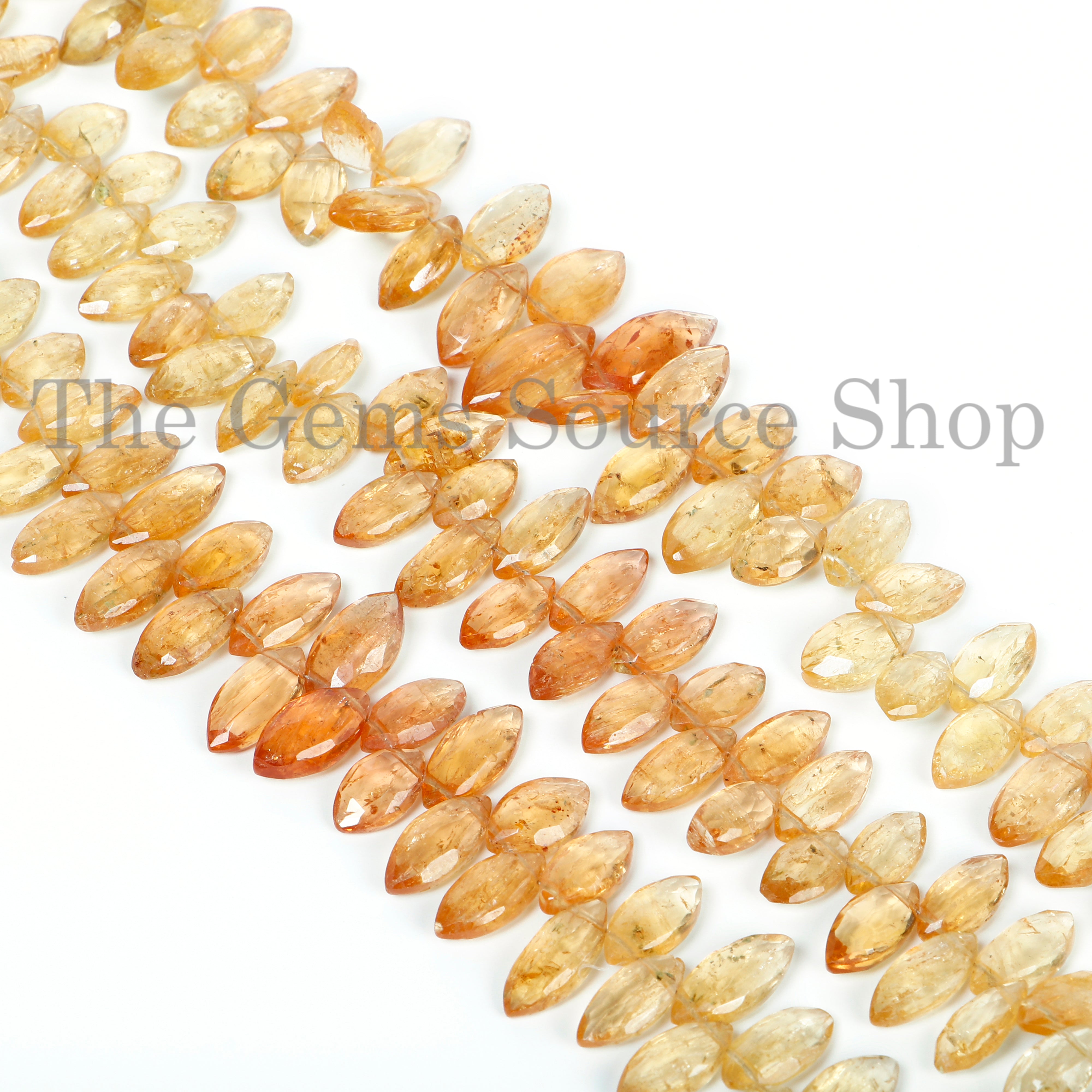 Imperial Topaz Beads, Imperial Topaz Faceted Marquise Shape Beads, Imperial Topaz Gemstone Beads