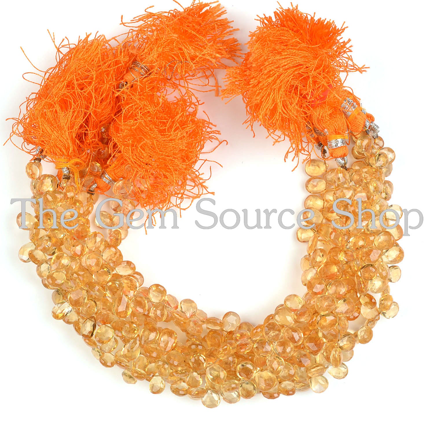 Good Quality Citrine Pear Shape Faceted Gemstone Beads