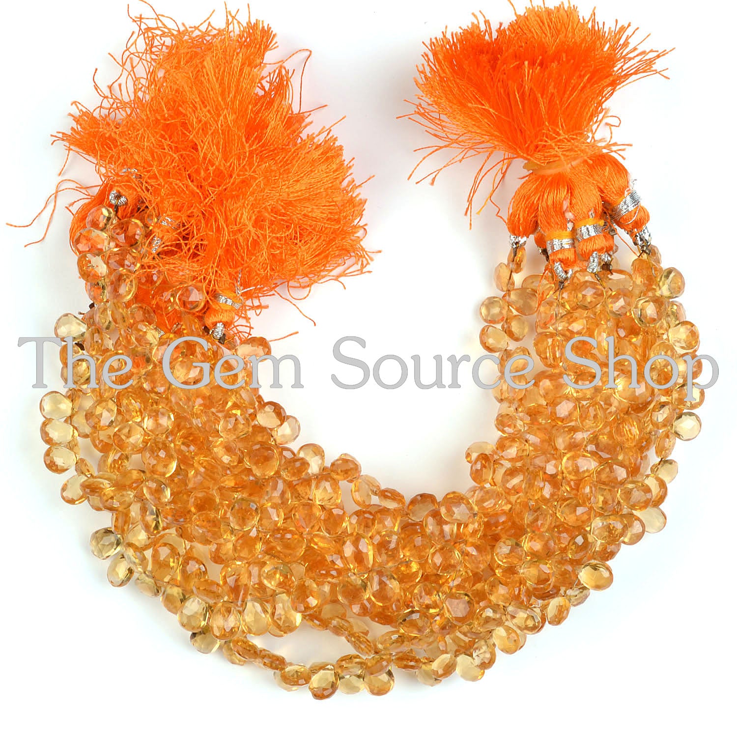 Citrine Faceted Pear Shape Gemstone Beads
