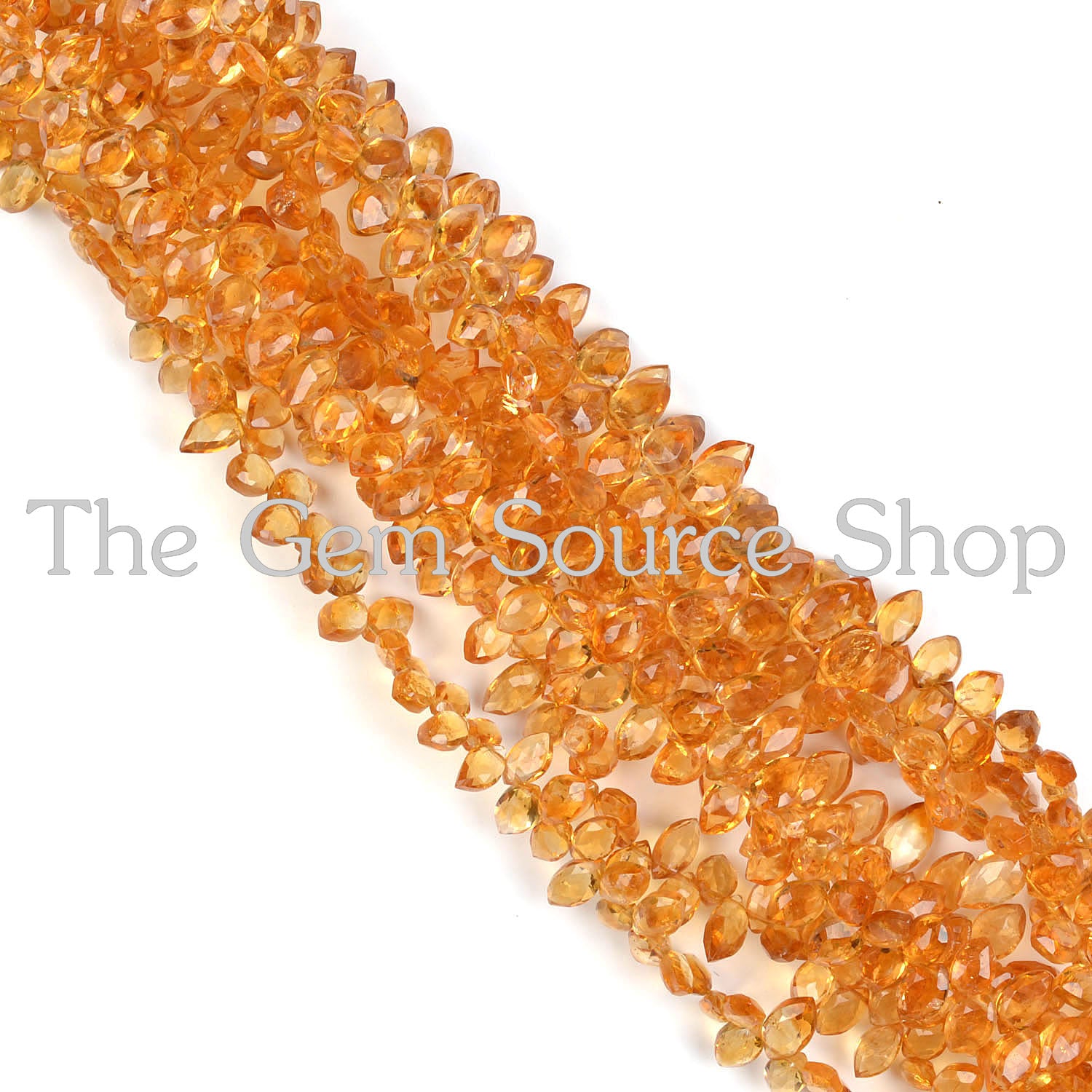 Citrine Faceted Marquise Shape Gemstone Beads