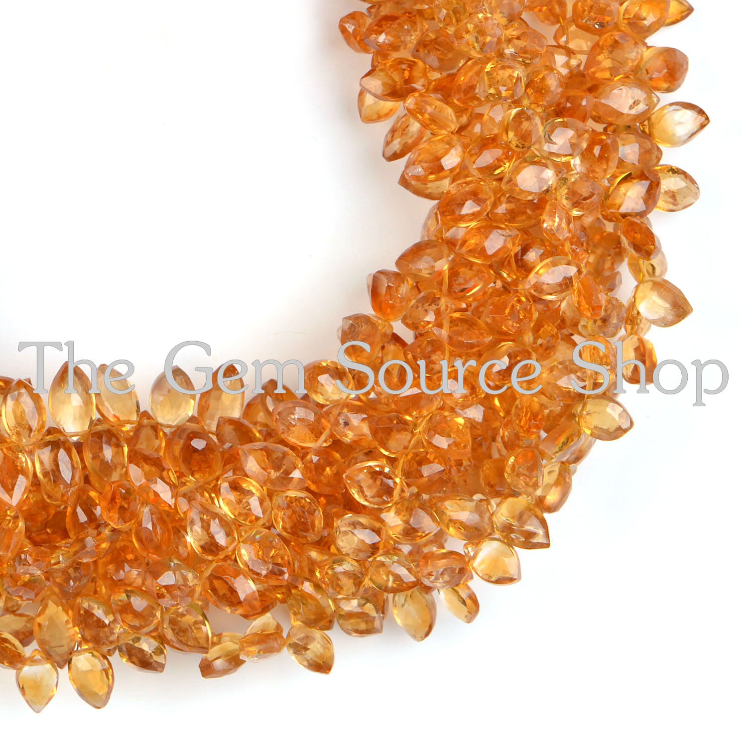 Citrine Faceted Marquise Shape Gemstone Beads