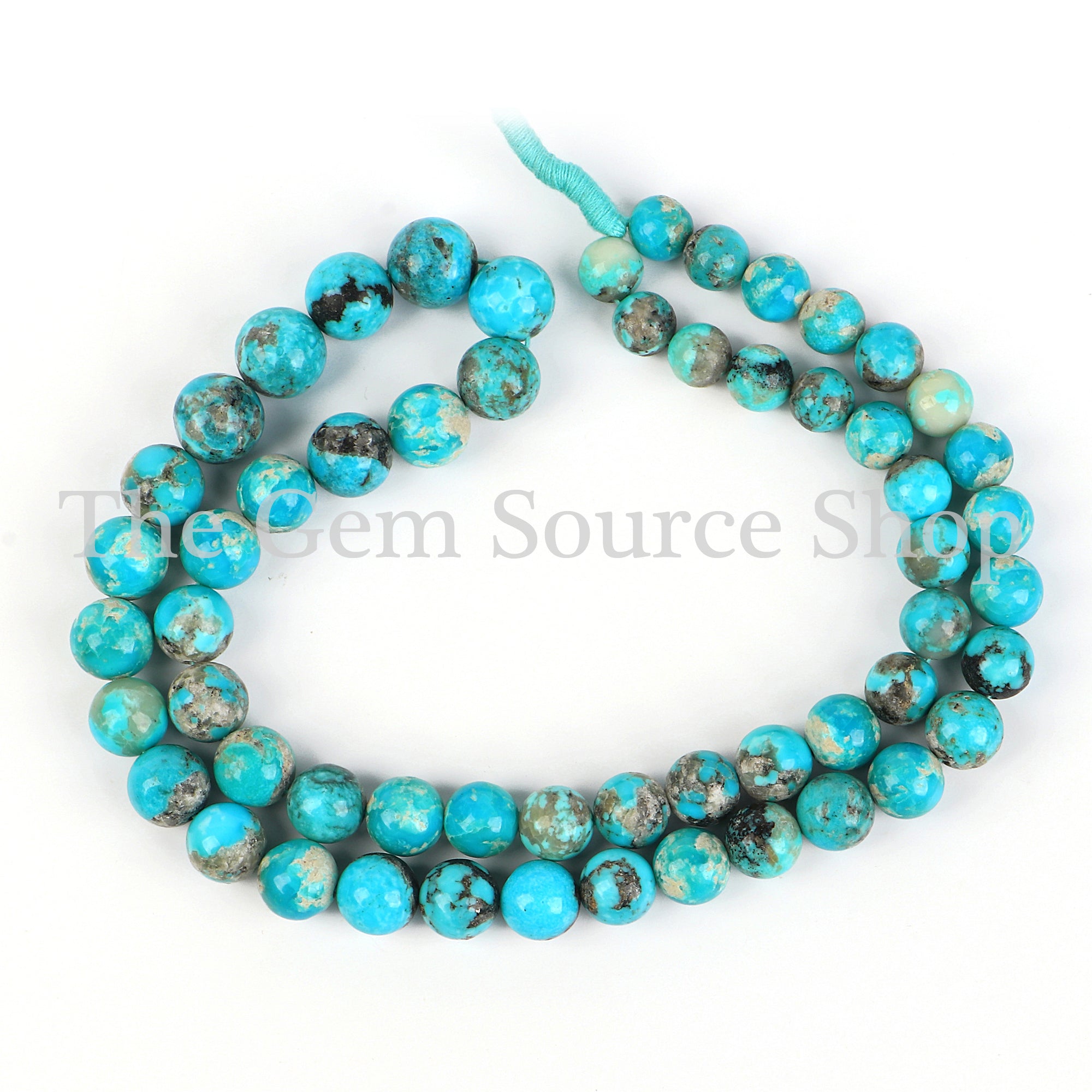 Natural Arizona Turquoise Smooth Round Shape Beads TGS-2251