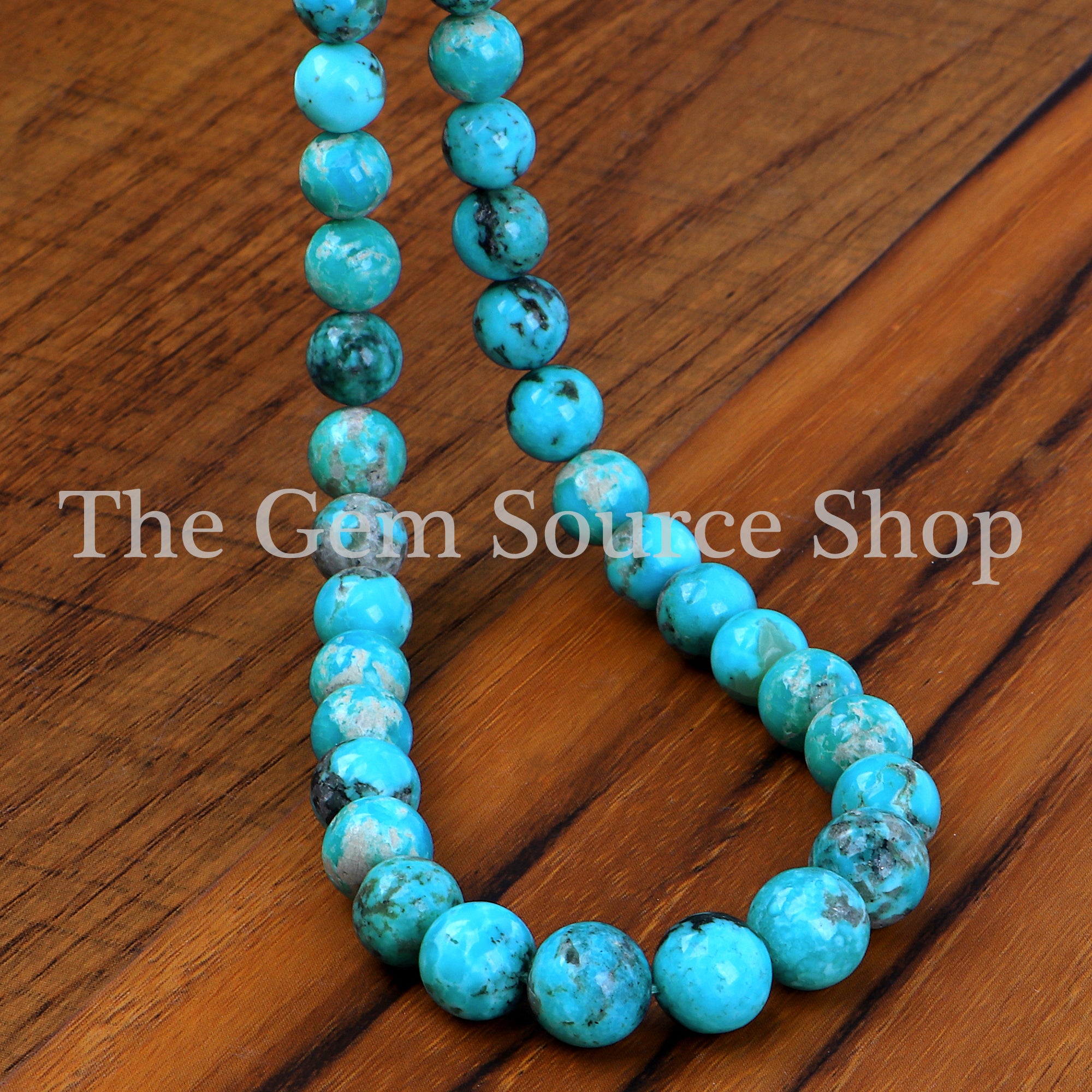 Natural Arizona Turquoise Smooth Round Shape Beads TGS-2251