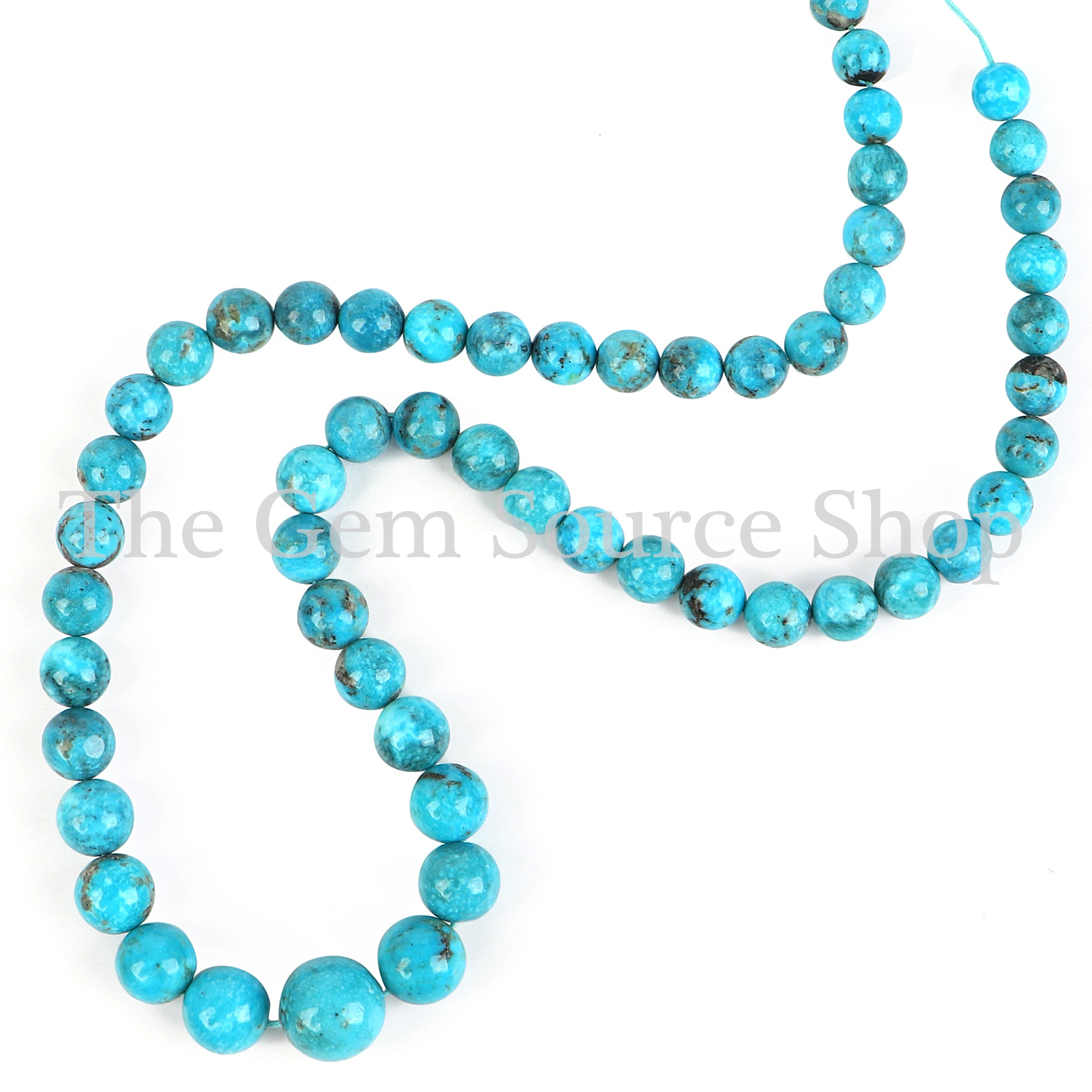 Arizona Turquoise Smooth Round Shape Beads TGS-2252
