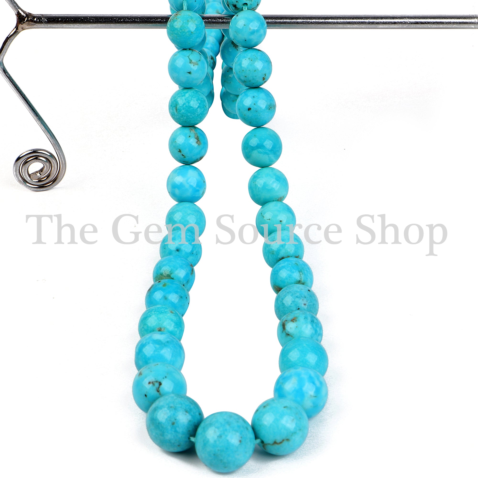 Arizona Turquoise Smooth Round Shape Beads TGS-2254