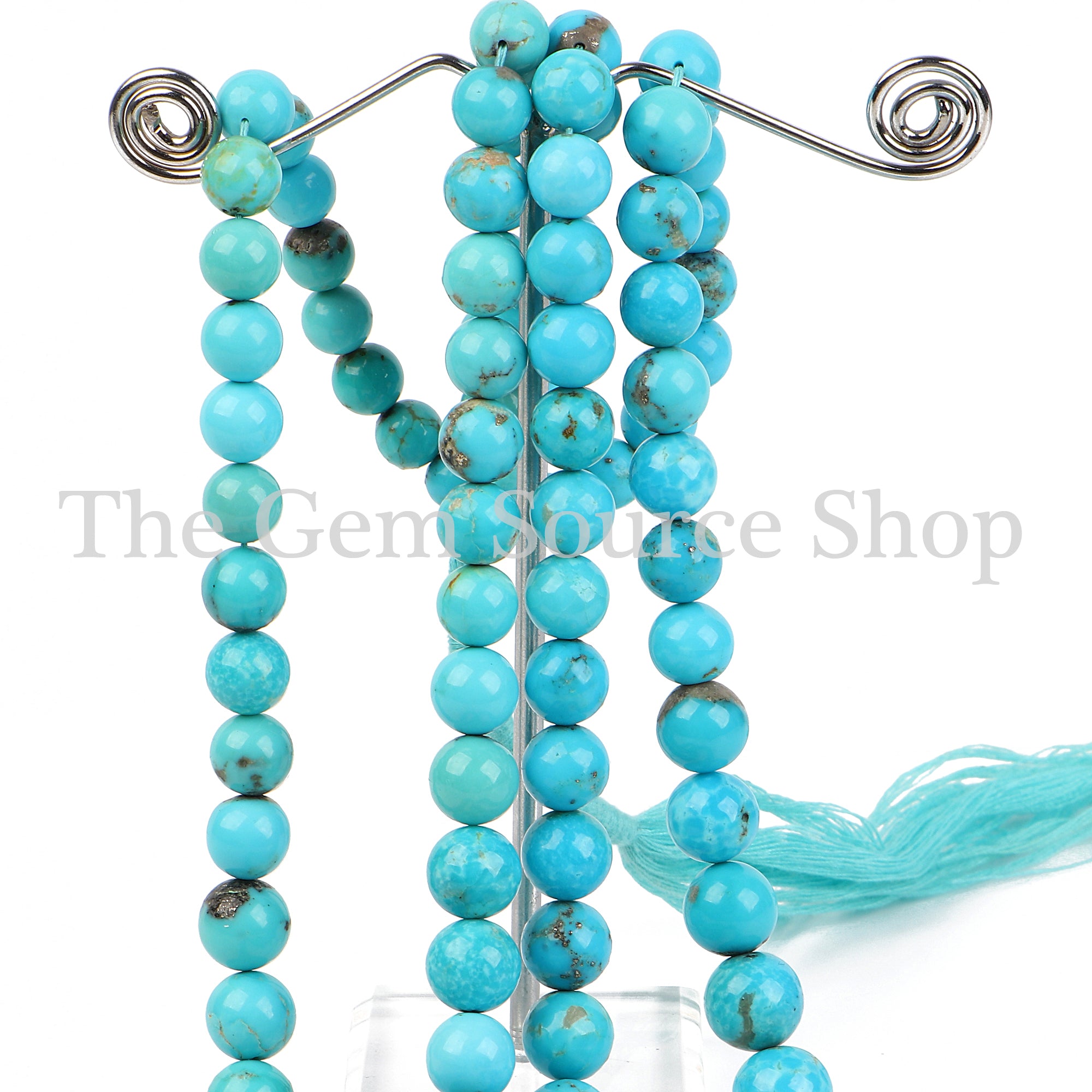 Arizona Turquoise Smooth Round Shape Beads TGS-2255