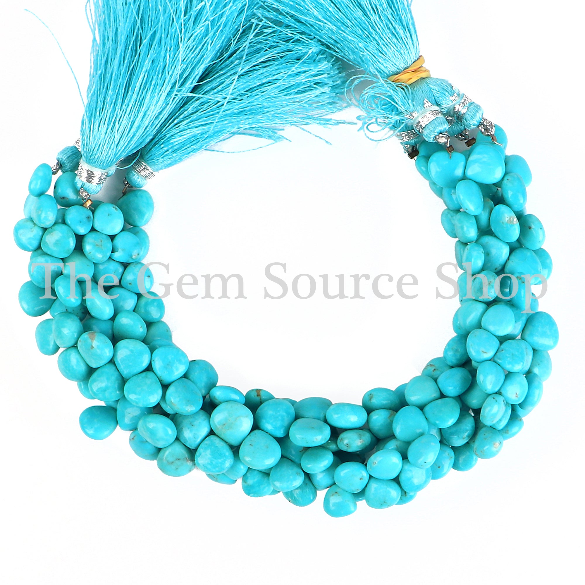 Arizona Turquoise Smooth Heart Shape Beads TGS-2258