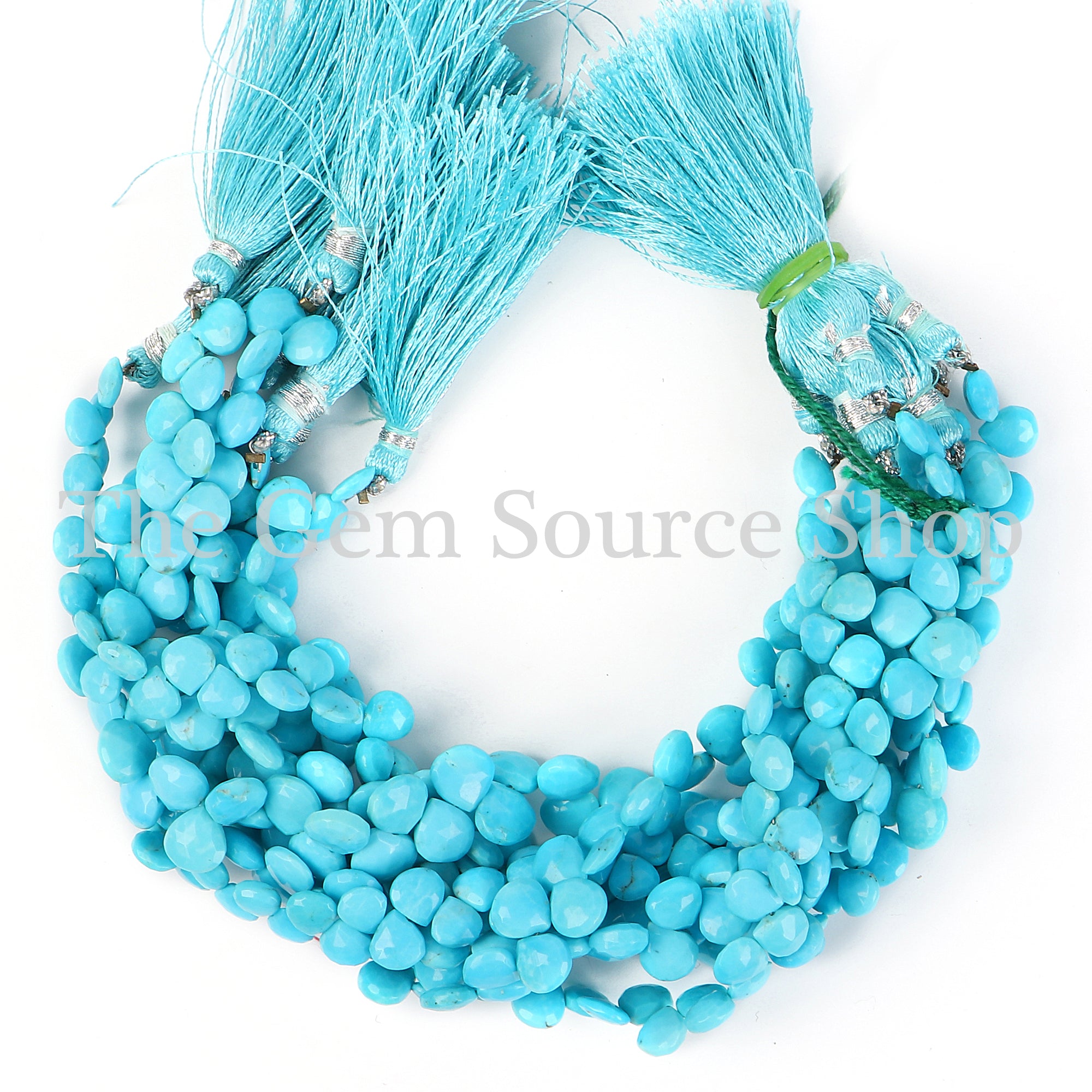 Arizona Turquoise Smooth Heart Shape Beads TGS-2260
