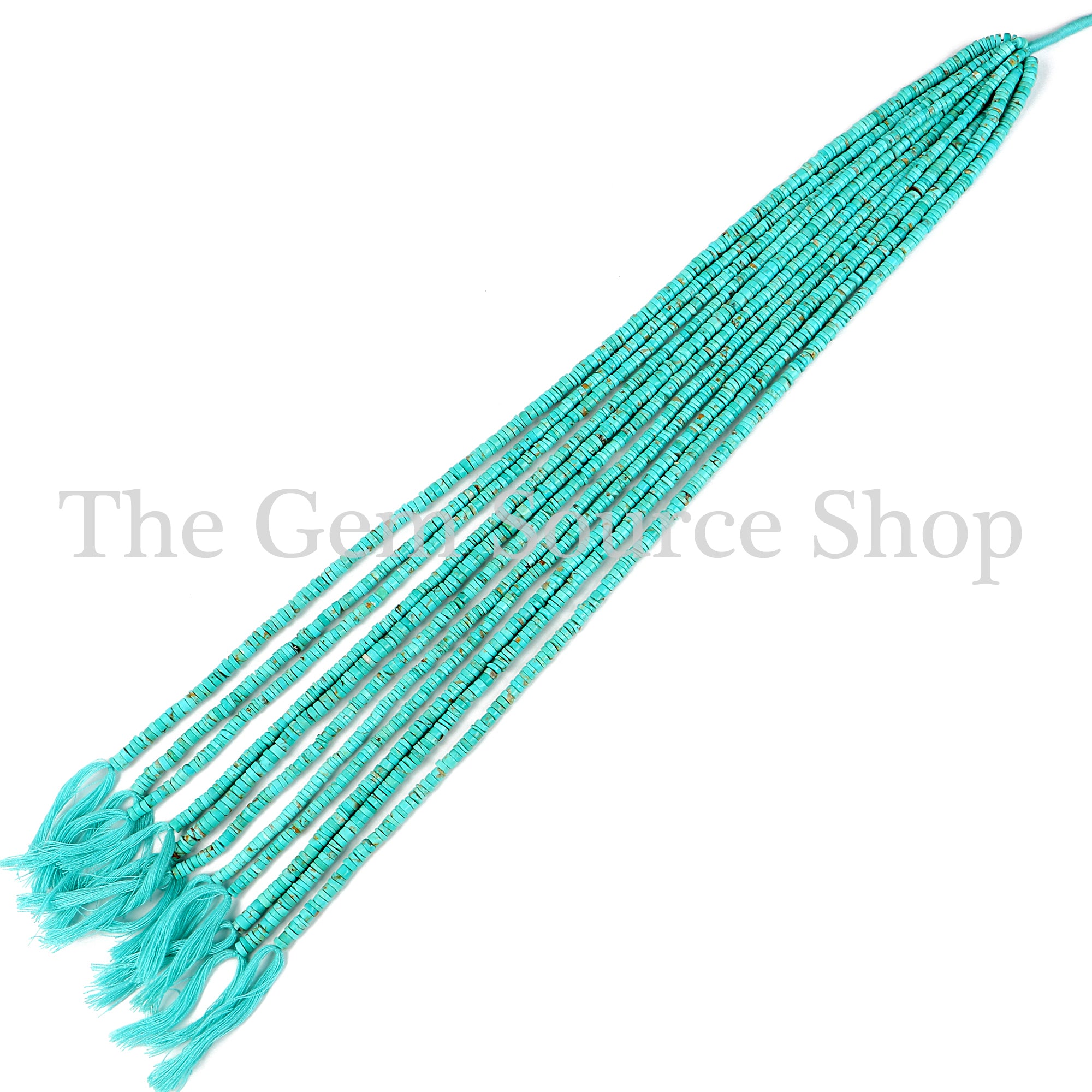 Arizona Turquoise Smooth Tyre Shape Beads TGS-2264