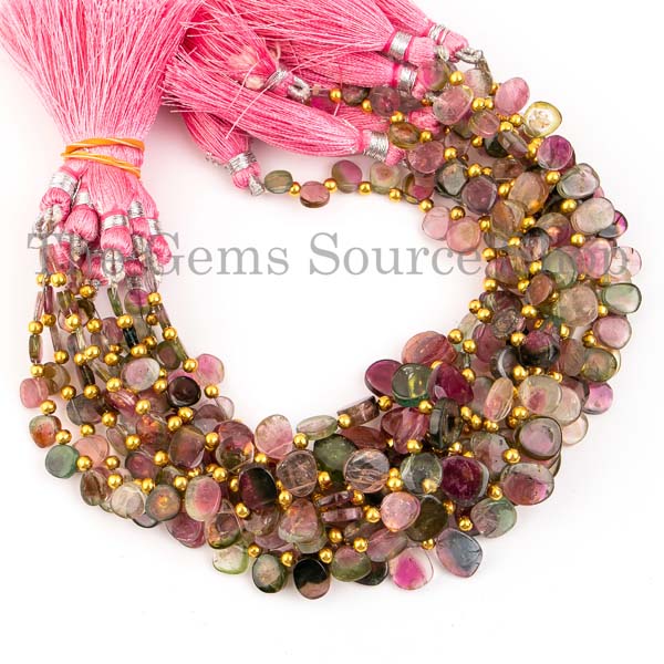 Natural Multi Watermelon Tourmaline Nugget Beads, Precious Tourmaline Beads, Smooth Gemstone Beads, Nugget Beads, AAA Quality Tourmaline Beads