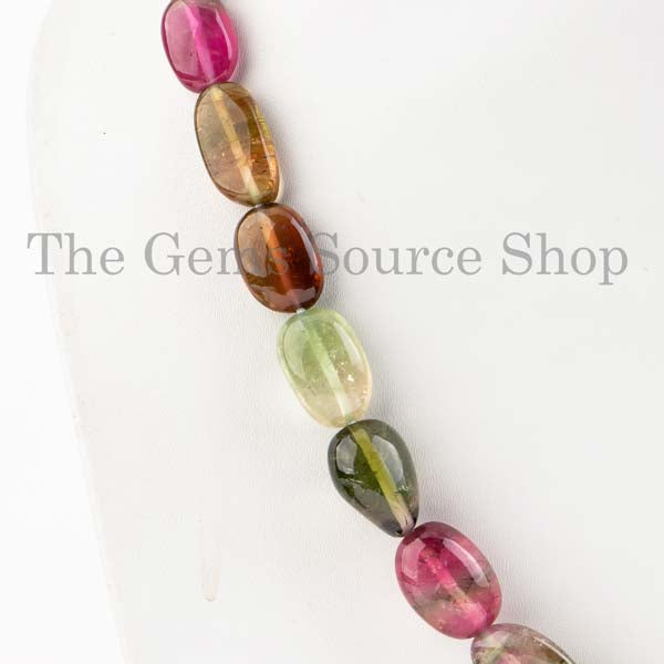 Extremely Rare Watermelon Tourmaline Nuggets Necklace, AAA Quality Tourmaline Necklace
