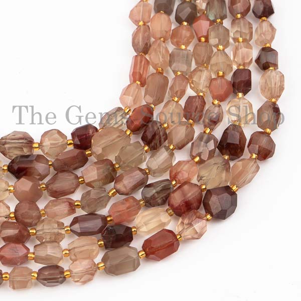 Andesine Labradorite Faceted Beads, Fancy Shape Beads, Nugget Beads