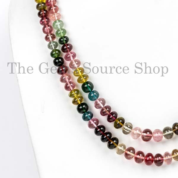 Extremely Rare Multi Tourmaline Smooth Necklace, Natural Tourmaline Necklace, Gemstone Necklace, Rondelle Necklace, Beaded Necklac
