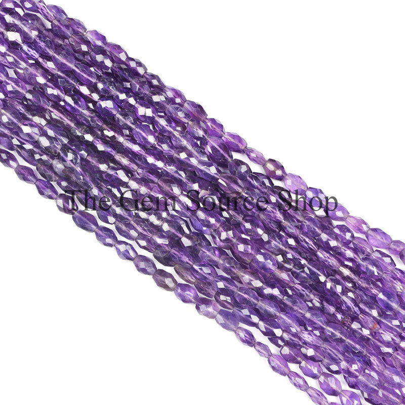 Amethyst Faceted Oval Shaded Fancy Beads TGS-0021