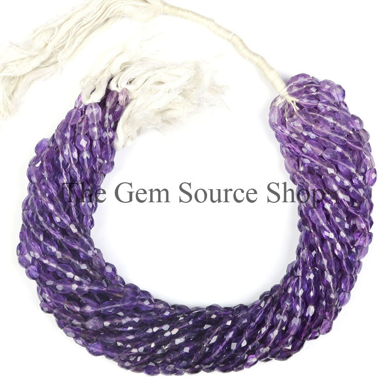 Amethyst Faceted Oval Shaded Fancy Beads TGS-0021