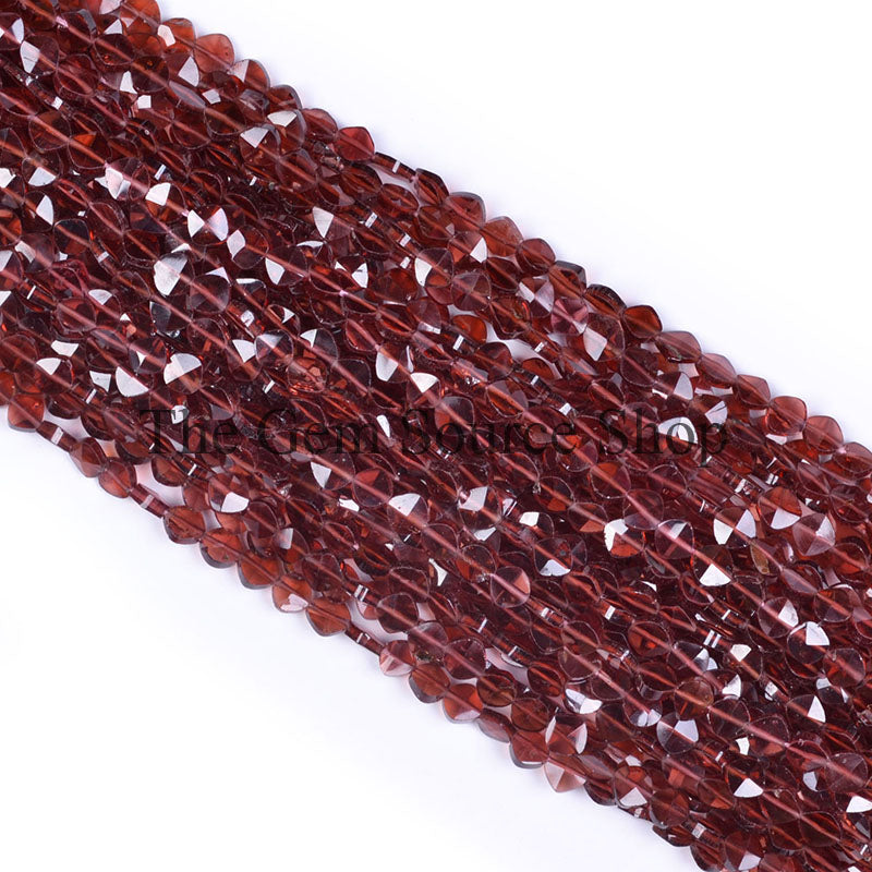 Garnet Cushion Shape Beads