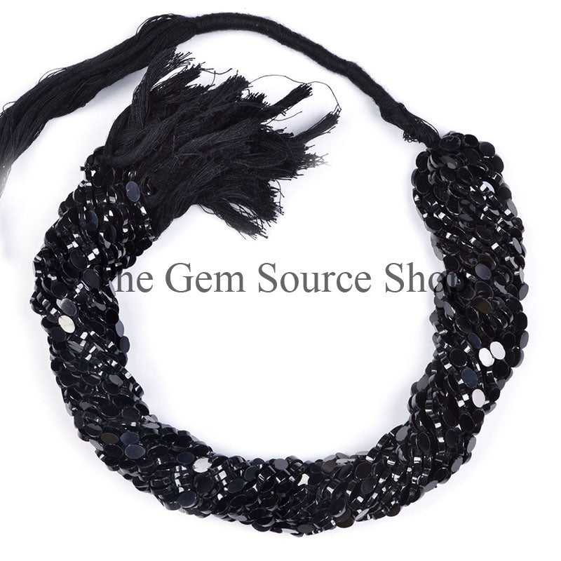 4X6-5X7MM Black Spinel Smooth oval Shape Gemstone Beads TGS-0030