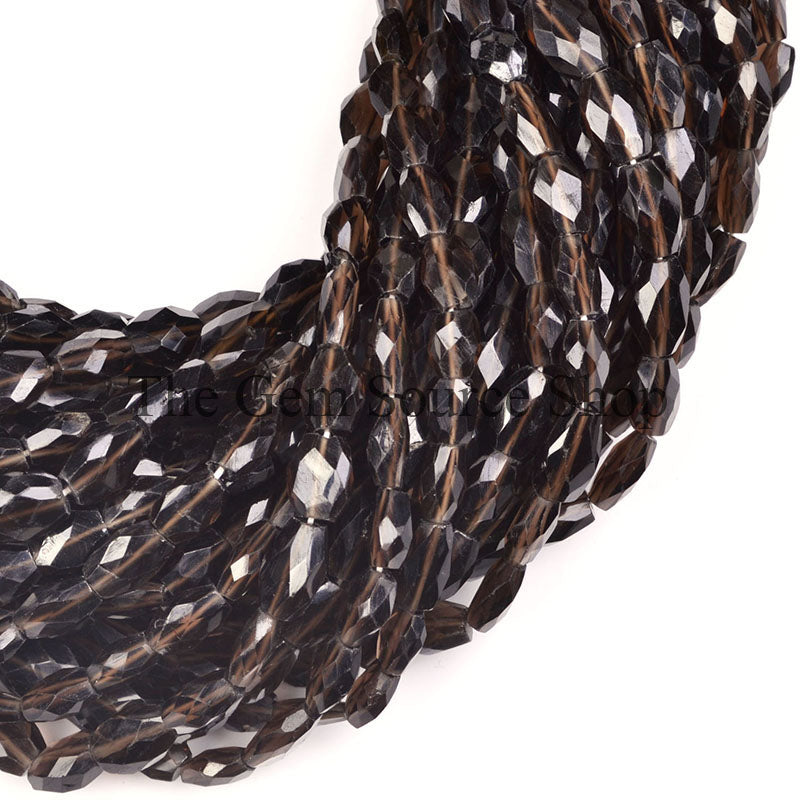 Smoky Quartz Straight Drilled Beads