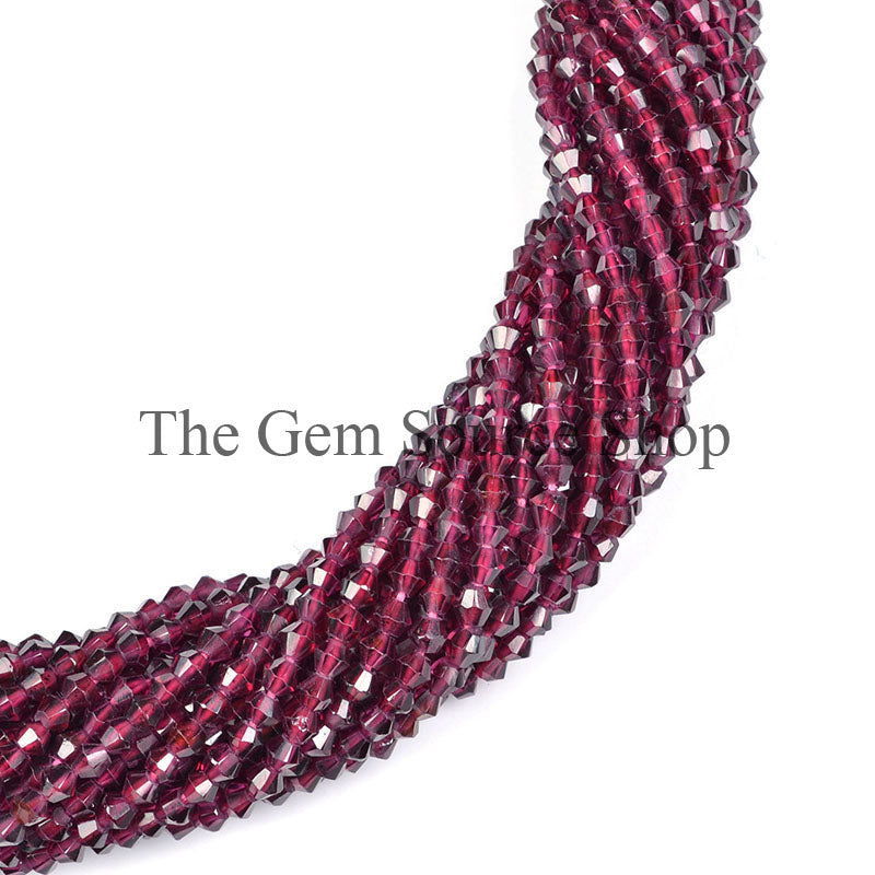 3-3.50MM Rhodolite Garnet Barrel Shape Gemstone Beads TGS-0072