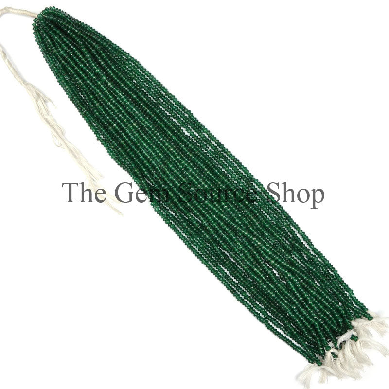Green Aventurine Smooth Rondelle Gemstone Beads TGS-0078