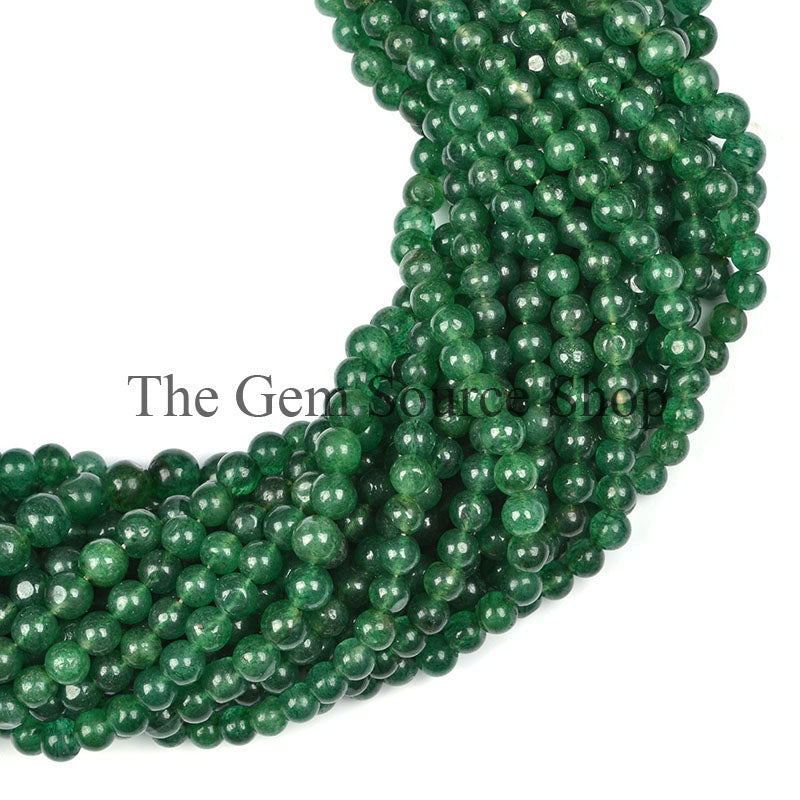 Green Aventurine Beads, Plain Round Beads, Smooth Aventurine Beads, Gemstone Beads