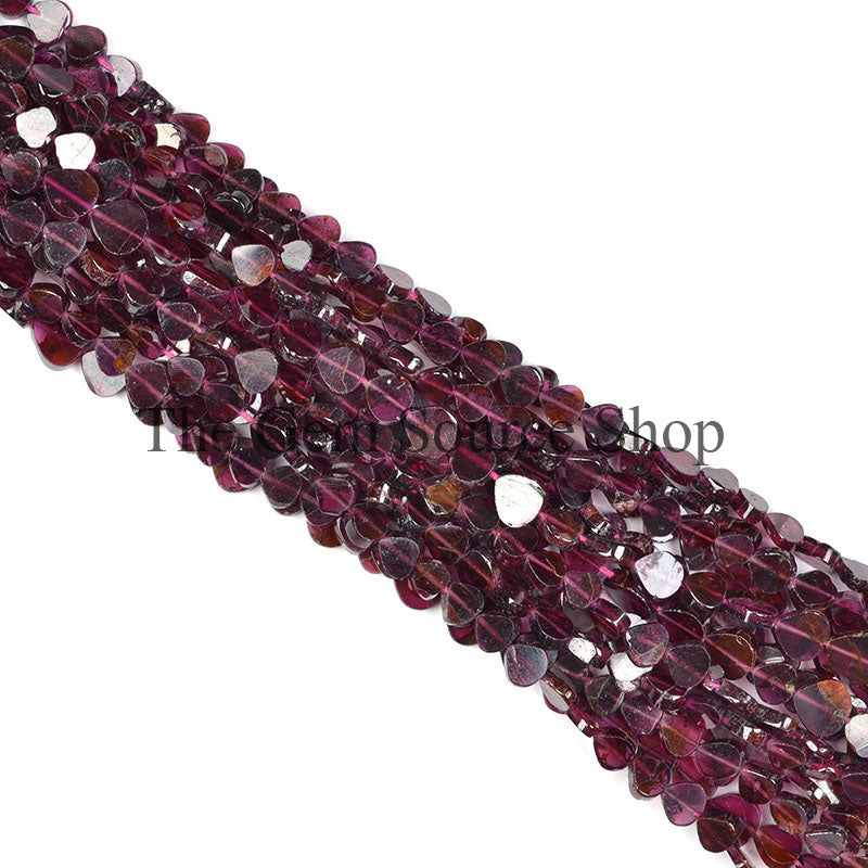 5-6mm Garnet Smooth Heart Shape Beads TGS-0089