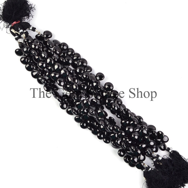 Black Spinel Beads, Black Spinel Heart Shape Beads, Black Spinel Smooth Beads, Black Spinel Gemstone Beads