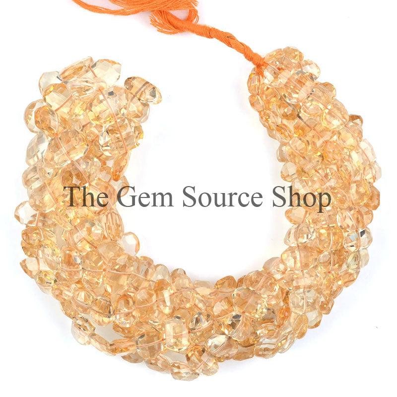 Citrine Beads, Citrine Nugget Shape Beads, Citrine Faceted Beads, Citrine Gemstone Beads