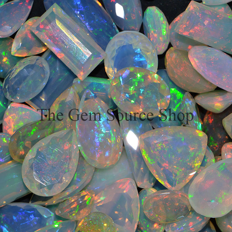 Natural Ethiopian Opal Mix Shape Cut Stone, Ethiopian Opal Loose Gemstone, AAA Quality