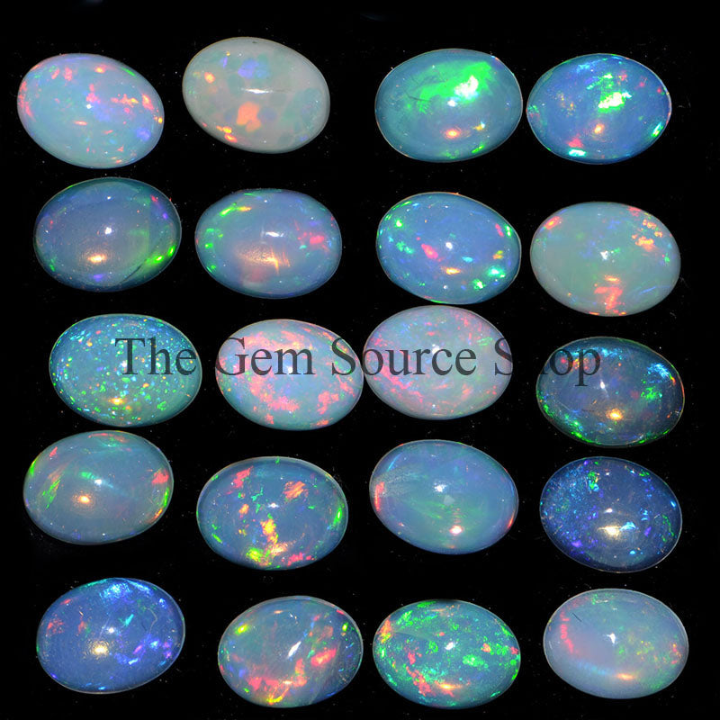 Natural Ethiopian Opal 6X8MM Oval Cabochons, Ethiopian Opal Cabochons, AAA Quality