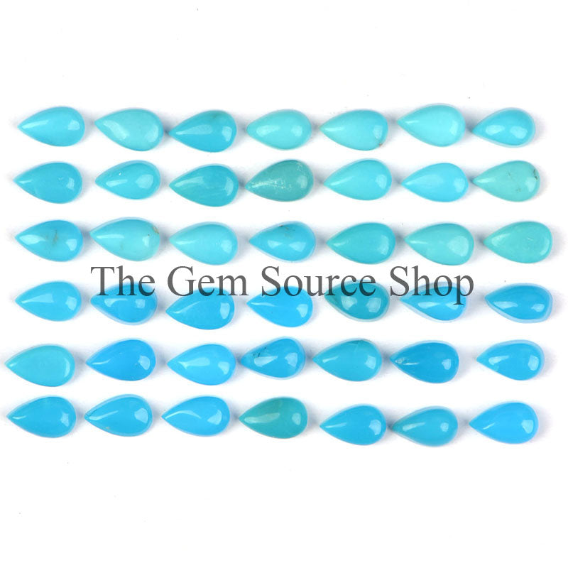 3x5mm Natural Turquoise Pear Cabochons Loose Gemstone Beads Wholesale Lot