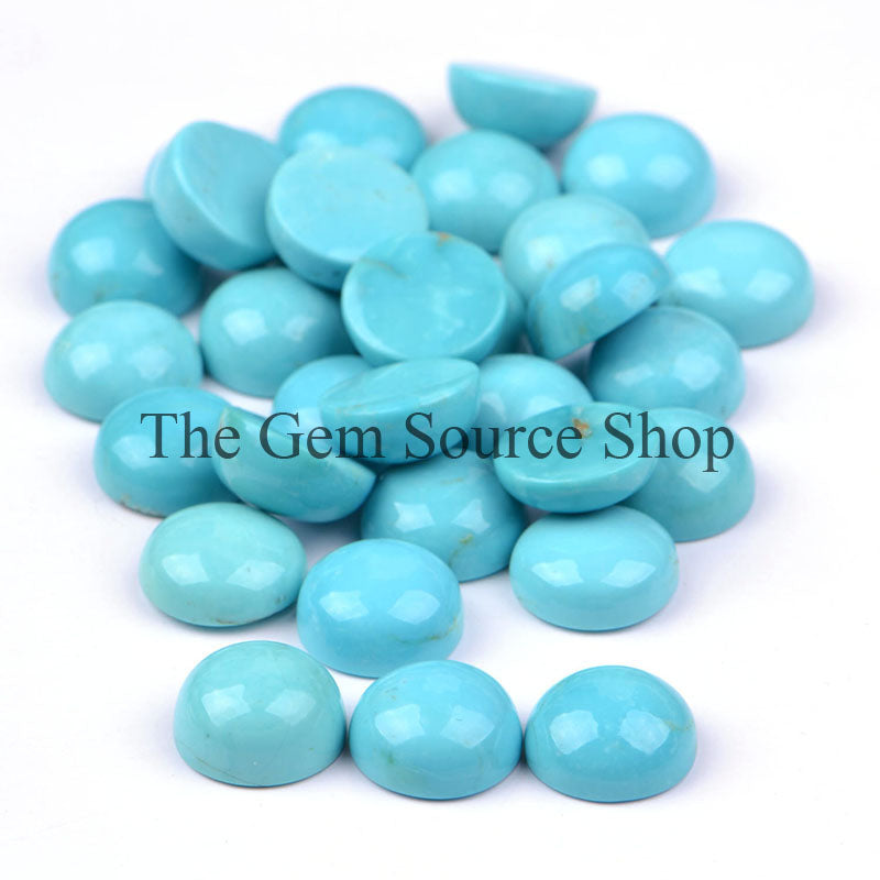 AAA Quality Turquoise Cabs, Turquoise Smooth Round Cabochons, Turquoise Loose Gemstone