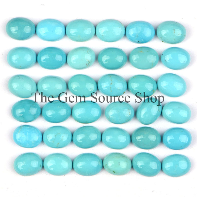 Extremely Rare Natural Turquoise Cabochons, Turquoise Smooth Oval Cabochons, Loose Gemstone