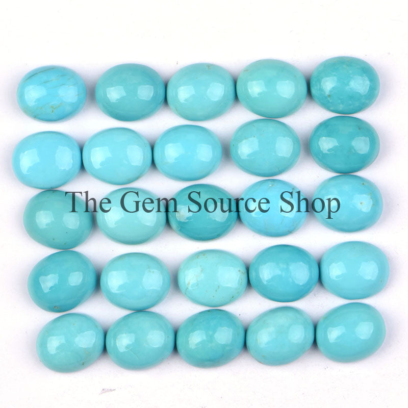 Natural Turquoise Oval Cabochons, Turquoise Smooth Cabs, Turquoise Loose Stone For Jewelry