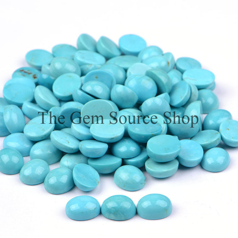 Natural Turquoise Oval Cabochons, Turquoise Smooth Cabs, Turquoise Loose Stone For Jewelry