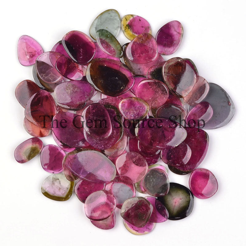 AAA Quality Watermelon Tourmaline Slices, Loose Tourmaline Smooth Slices, Tourmaline Gemstone