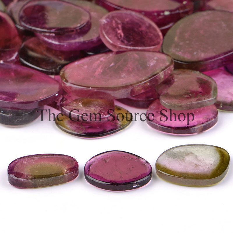 AAA Quality Watermelon Tourmaline Slices, Loose Tourmaline Smooth Slices, Tourmaline Gemstone