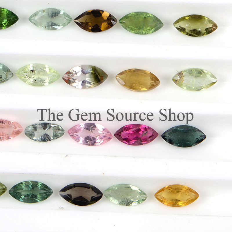 Multi Tourmaline Faceted Beads