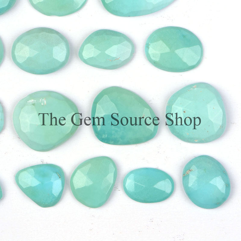 7-12mm Natural Turquoise Mix Rose Cuts, Turquoise Polki, AA Quality Turquoise Gemstone