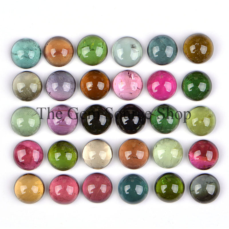 11mm AAA Quality Tourmaline Cabochons, Tourmaline Round Cabs, Smooth Oval Cabs