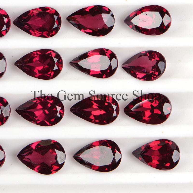 Natural Rhodolite Garnet Cut Stone, Garnet Pear Shape Cut Stone, Garnet Loose Gemstone