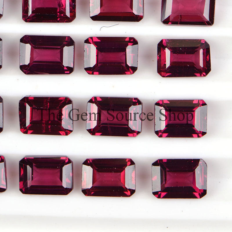 Natural Rhodolite Garnet Cut Stones, Garnet Octagon Shape Cut Stone, Garnet Loose Gemstone