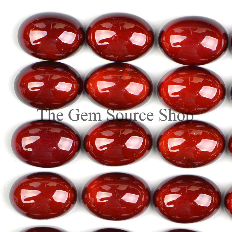 Hessonite Garnet Oval Beads