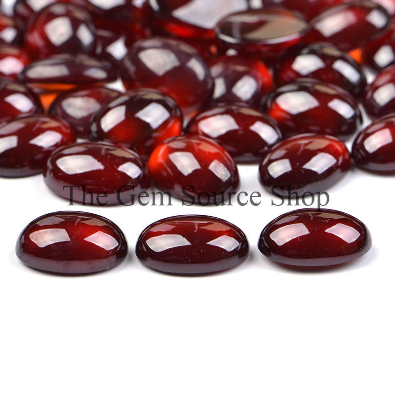 AAA Quality Hessonite Garnet Cabochon, Garnet Oval Cabochons, Garnet Cabs, Loose Gemstone